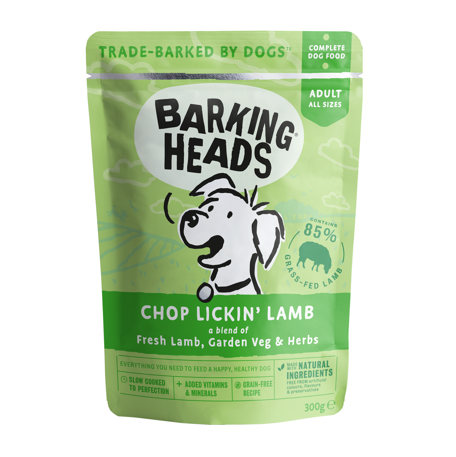 Barking Heads Chop Lickin' Lamb Kapsička pro psy s jehněčím masem 300 g 