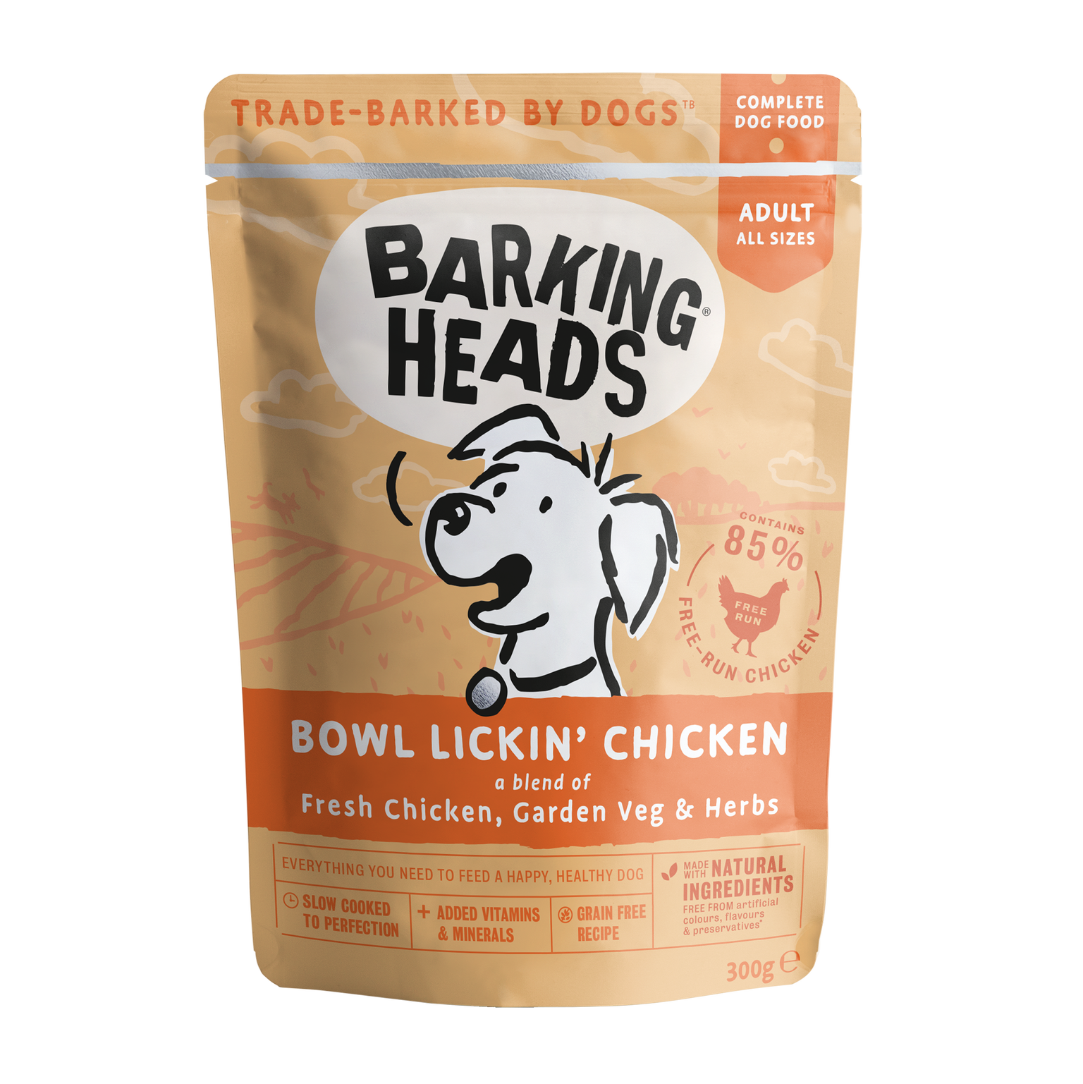 Barking Heads Bowl Lickin' Chicken Wet Food Kapsička pro psy s kuřecím masem 300 g