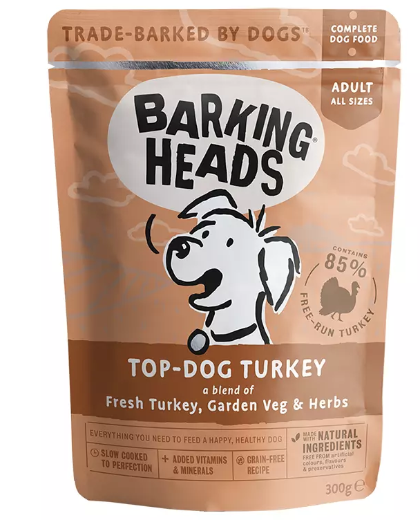 Barking Heads Top Dog Turkey Wet Kapsička pro psy s krůtím masem 300 g 