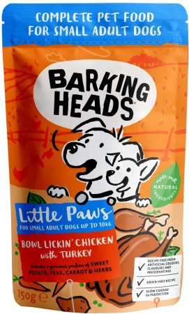 Barking Heads Bowl Lickin' Chicken Wet Food Kapsička pro malé psy s kuřecím masem 150 g