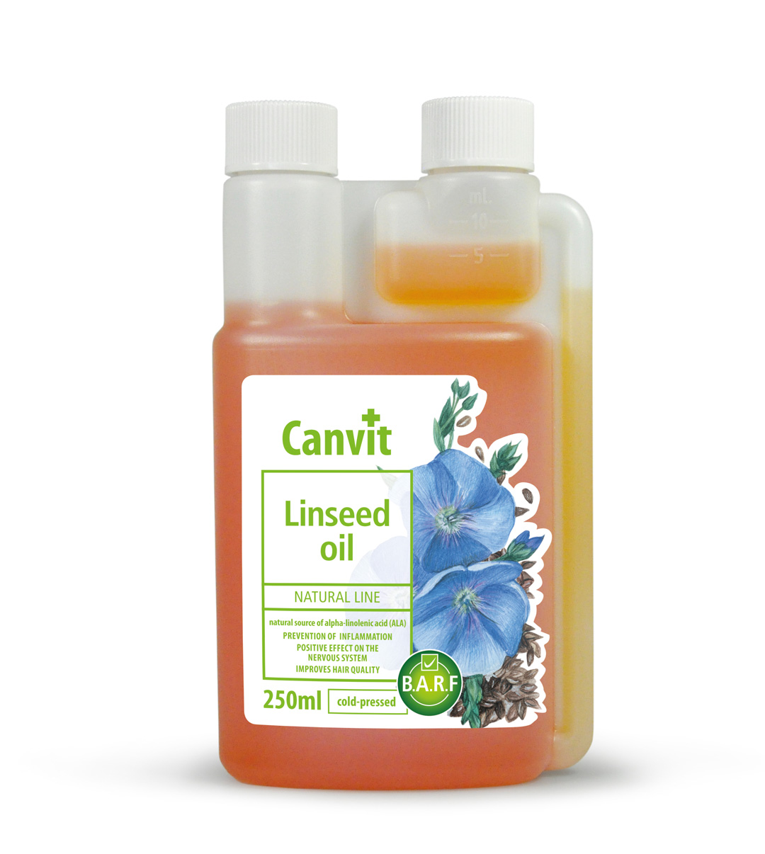 Canvit Linseed Oil Lněný olej pro kočky 250 ml 