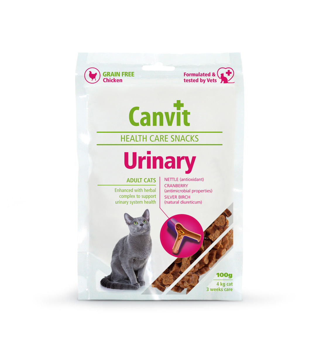 Canvit Urinary Funkční pamlsky pro kočky pro podporu močových cest u koček 100 g 