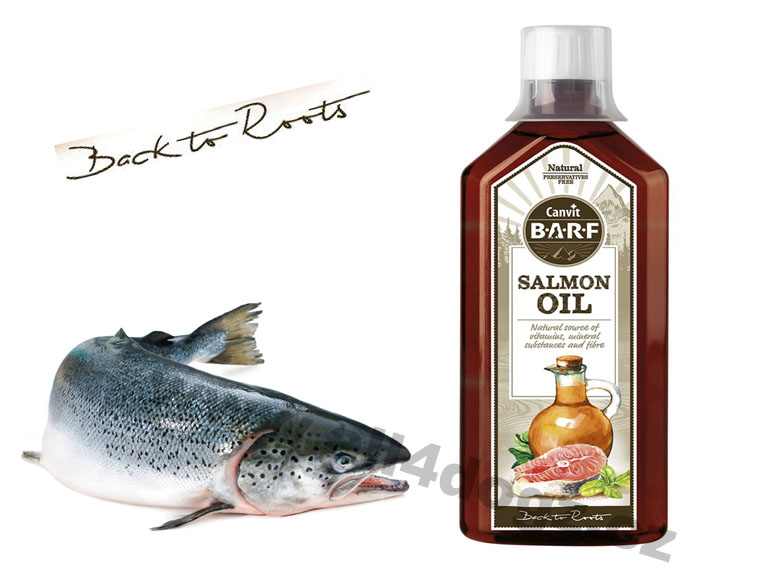 Olej pro barfování Canvit BARF Salmon Oil Lososový olej pro psy 500 ml