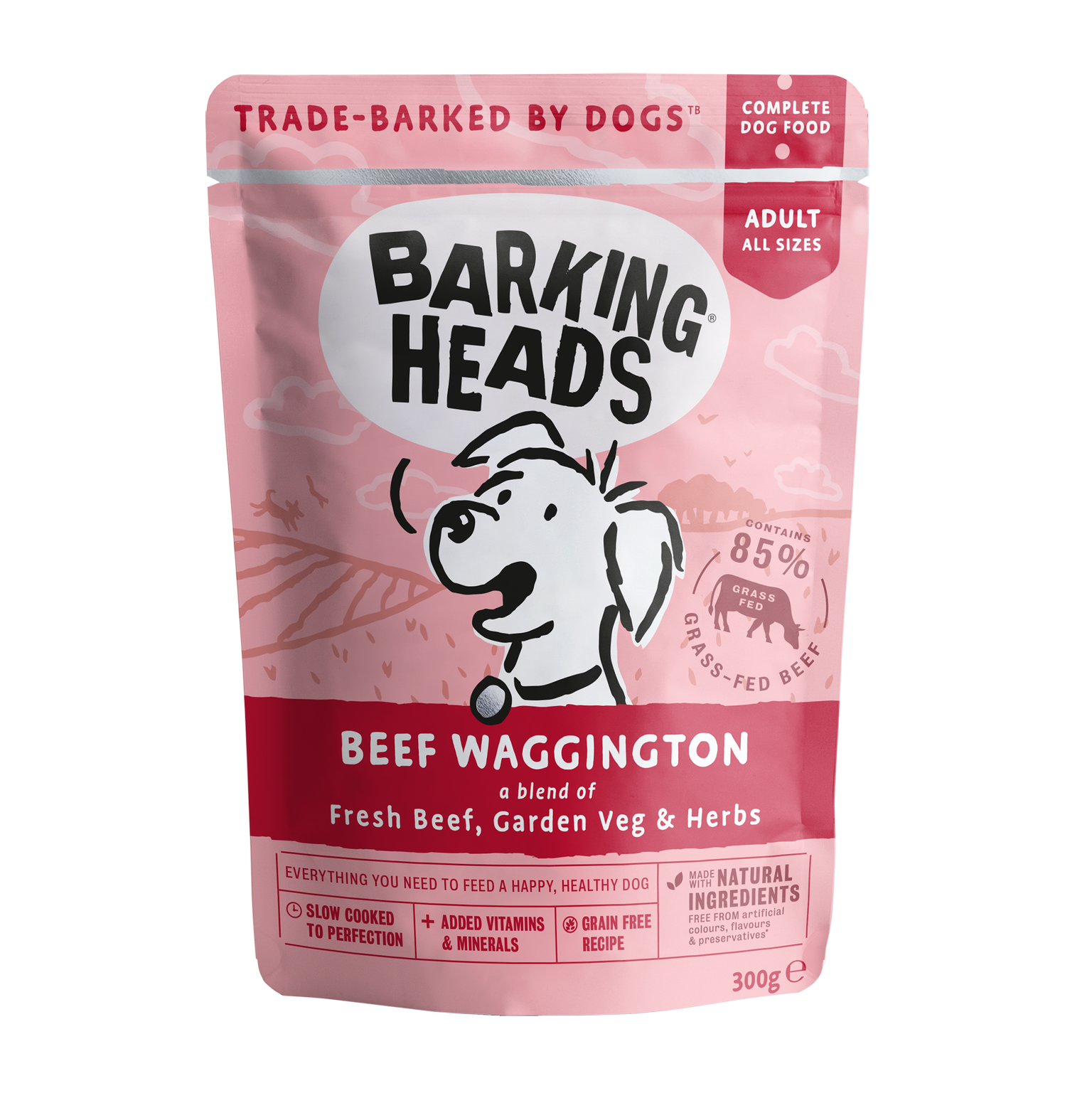 Barking Heads Beef Waggington Wet Kapsička pro psy hovězím masem 300 g  