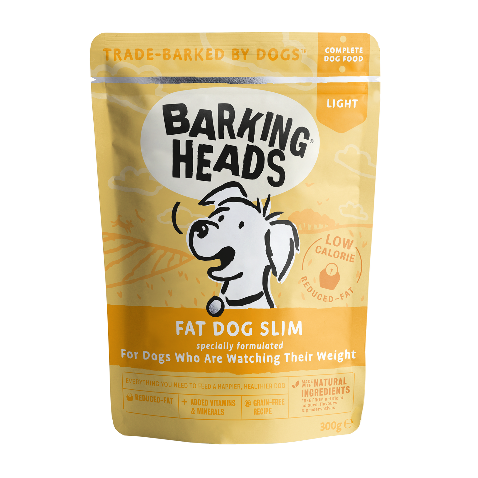 Barking Heads Fat Dog Slim Wet Food Kapsička pro psy s kuřecím masem 300 g 