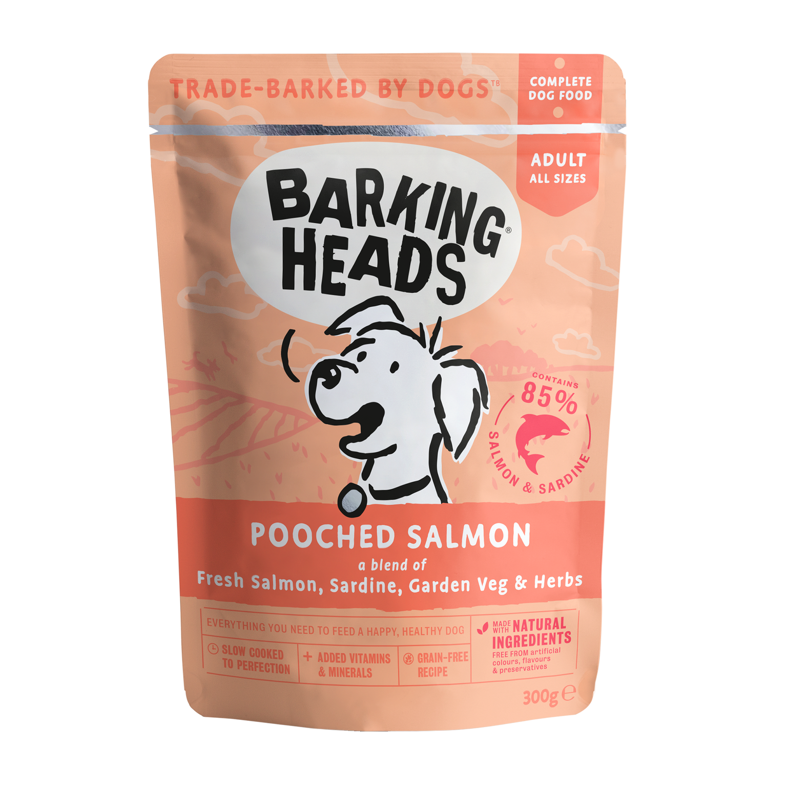 Barking Heads Pooched Salmon Wet Kapsička pro psy s masem z lososa 300 g 