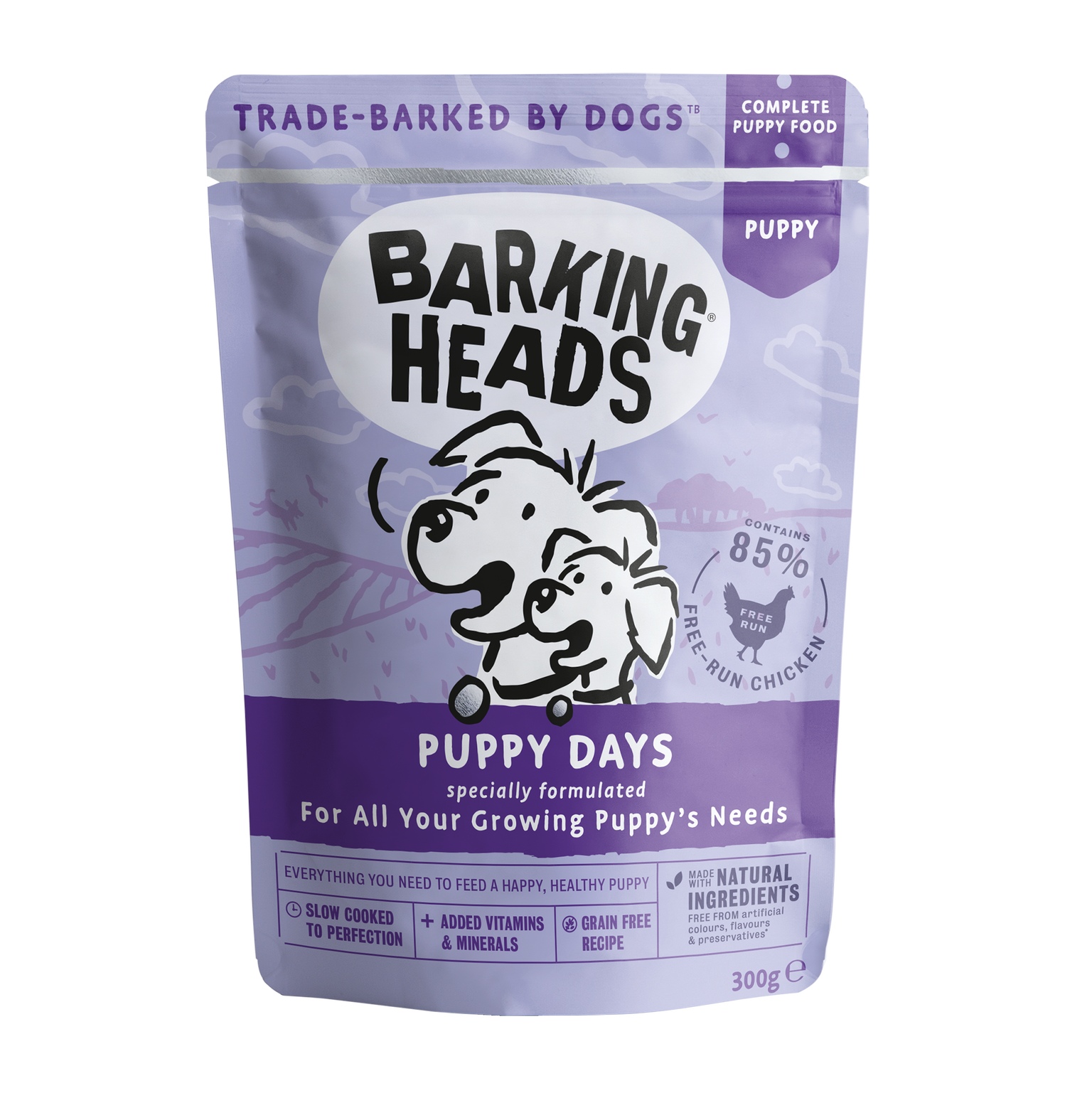 Barking Heads Puppy Days Wet Paštika s kuřecím masem pro psy 300 g