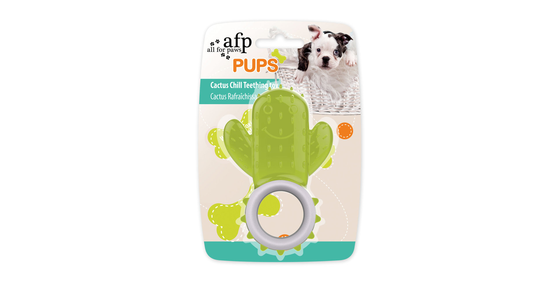 AFP Pups Cactus Chladící dentální hračka pro psy a pro štěňata 11,5 cm