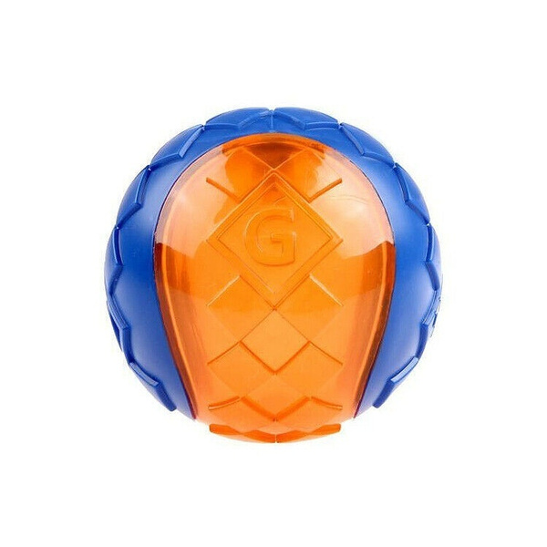 GiGwi odolný pískací míček pro psy modrý 6,4 cm velikost M