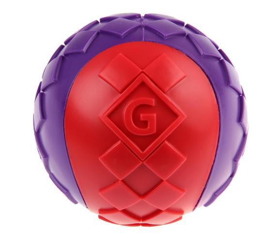 GiGwi odolný pískací míček pro psy červený 5 cm 
