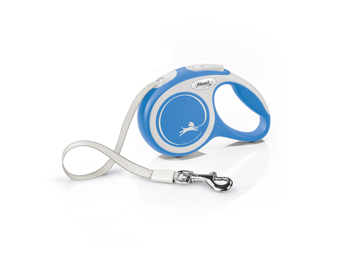 Flexi Comfort New Samonavíjecí vodítko pro kočky, XS pásek 3 M modré 