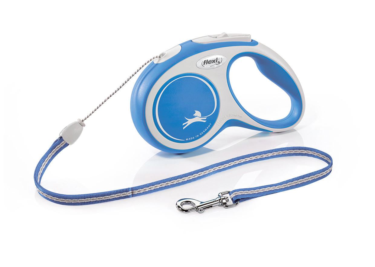 Flexi Comfort New Samonavíjecí vodítko pro psa S lanko 5 M modré