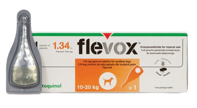 Flevox pro psy Spot on Dog M 134 mg sol 1 x 0,5 ml