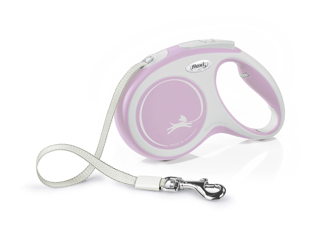 Flexi Comfort New Samonavíjecí vodítko pro psy páska L 8 M růžové