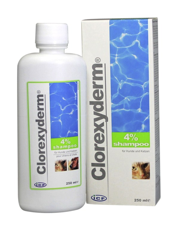 Clorexyderm 4% šampon pro psy proti kvasinkám 250 ml 
