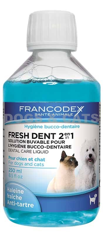 Ústní voda Francodex Fresh Dent pro psy 250 ml