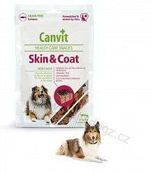 Canvit Snacks Skin & Coat Funkční pamlsky pro psy pro podporu zdravé kůže a srsti 200 g