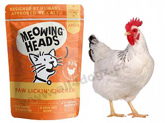 Kuřecí kapsička pro kočky Meowing Heads Paw Licki'n Chicken 100 g