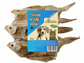 Natureca sušené rybí maso pro psy Sušený platýs pro psy 200 g