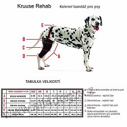 KRUUSE Rehab bandáž na pravé koleno pro psy S