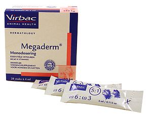 Virbac Megaderm Esenciální mastné kyseliny pro kočky, podpora kůže pro kočky 28x4 ml
